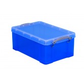 OPBERGBOX RUB 9 LTR 395X210X140MM TRANSP BLAUW