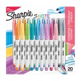 MARKEERSTIFT SHARPIE S-NOTE BLISTER À 20 KLEUREN