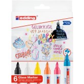 VILTSTIFT EDDING 95 GLASBORD ASS INCL WIT EN ZWART
