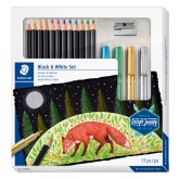 KLEURPOTLOOD STAEDTLER BLACK AND WHITE 17DLG