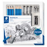 POTLOOD STAEDTLER SCHETSSET 12DLG