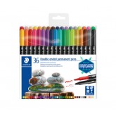 VILTSTIFT STAEDTLER PERM DUBBELE PUNT ASS 36ST