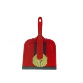 STOFBLIKSET CLEANINQ KUNSTSTOF 23X21CM ROOD