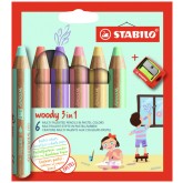 KLEURPOTLOOD STABILO WOODY 880 MET PUNTENSLIJPER
