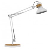 BUREAULAMP UNILUX BAYA LED WIT/BAMBOE