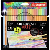 ARTY CREATIVE STABILO ETUI 24 KLEUREN