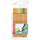 FINELINER STABILO POINT 88 SET À 10 KLEUREN