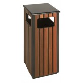 AFVALBAK VEPA BINS VOOR BUITEN 36L ZWART/HOUTLOOK