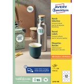 ETIKET AVERY ZWECKFORM L3416 ROND 60 MM WIT