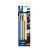 STAEDTLER METALLIC PEN BLISTER GOUD ZILVER WIT