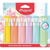 MARKEERSTIFT MAPED SET À 6 PASTEL KLEUREN