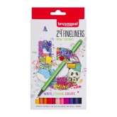 FINELINER BRUYNZEEL SET 24 KLEUREN ASSORTI