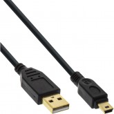 KABEL INLINE USB 2.0 A-B MINI 2 METER ZWART