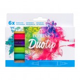 DUOTIP MARKER ECOLINE BOTANISCH SET 6 KLEUREN