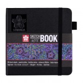 SCHETSBOEK SAKURA 12X12 140G ZWART