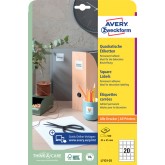 ETIKET AVERY L7121-25 QR CODE 45X45MM OPAAK 400ST