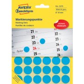 ETIKET AVERY 3375 ROND 18MM BLAUW 1056STUKS