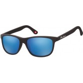 ZONNEBRIL MONTANA REVO MET BLAUW GLAS MAT ZWART