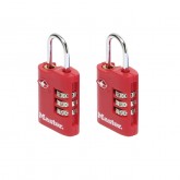 HANGSLOT MASTERLOCK 3-CIJFER TSA SET ASSORTI 30MM