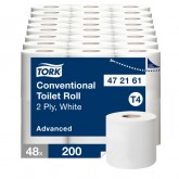 TOILETPAPIER TORK T4 ADVANCED 2LAAGS WIT 472161