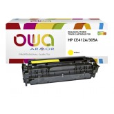 TONERCARTRIDGE OWA HP CE412A GEEL