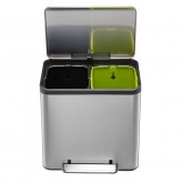 AFVALBAK EKO ECOCASA RECYCLER 2X15L RVS