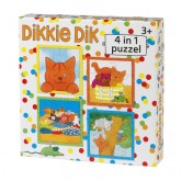 PUZZEL DIKKIE DIK 4 IN 1 PUZZEL (4+6+9+16 STUKJES)