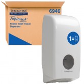 DISPENSER AQUARIUS 6946 TOILETPAP TISSUE VOUW WIT