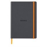 NOTITIEBOEK RHODIA A5 LIJN 80 VEL 90GR TITANIUM