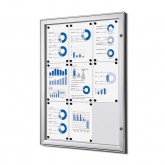 VERGRENDELBAAR NOTITIEBORD INDOOR ZILVER 9X A4