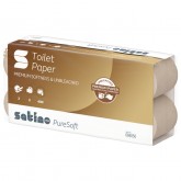 TOILETPAPIER SATINO PURESOFT MT1 2LGS 400VEL