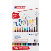 BRUSHPEN EDDING 1340 10ST GLITTER ASSORTI