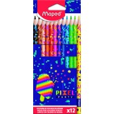 KLEURPOTLOOD MAPED PIXEL PARTY SET A 12 KLEUREN