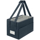 OPBERGTAS LEITZ GESTOFFEERD 200X210X355MM GR