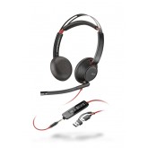 HEADSET HP POLY BLACKWIRE 5220 STEREO USB-C 3.5 MM