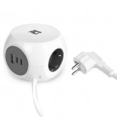 STEKKERBLOK ACT 3VDIG INCL 2X USB C/A WT/GS