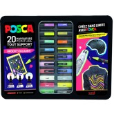 VERFSTIFT POSCA GROOVY COLOURS METALEN KOFFER 20ST