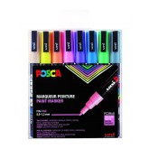 VERFSTIFT POSCA PC3M F PASTEL 8ST ASSORTI