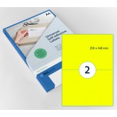 ETIKET RILLPRINT 210X148MM FLUORGEEL 200 ETIKETTEN