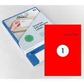 ETIKET RILLPRINT 210X297MM FLUORROOD 100 ETIKETTEN