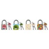 HANGSLOT MASTERLOCK 30MM 4 PATRONEN ASSORTI