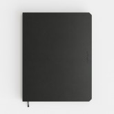 NOTBK DE KEMPEN ASHBLACK 171X220 LIJN 192PAG ZWART