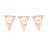 PARTY FLAGS FOIL IT'S A GIRL!