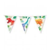 PARTY FLAGS FOIL DINO