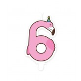 JUNGLE CANDLE 6 FLAMINGO