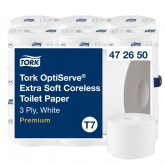 TOILETPAPIER TORK T7 PREMIUM 3LAAGS 63M WIT