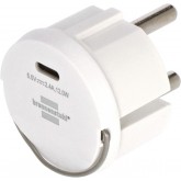 STOPCONTACTADAPTER BRENNENSTUHL USB C 2.4A WIT