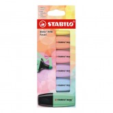 MARKEERSTIFTT STABILO BOSS MINI PASTEL ASS 6 STUKS