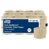 TOILETPAPIER TORK T7 ADVANCED CORELESS NATUREL