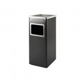 AFVALBAK MET ASBAK BRASQ 16 LITER AT600 ZWART